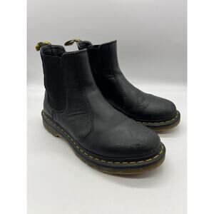 Dr. Martens 2976 SR Chelsea Boots Womens 9 Mens 8 Black Leather Slip Resistant